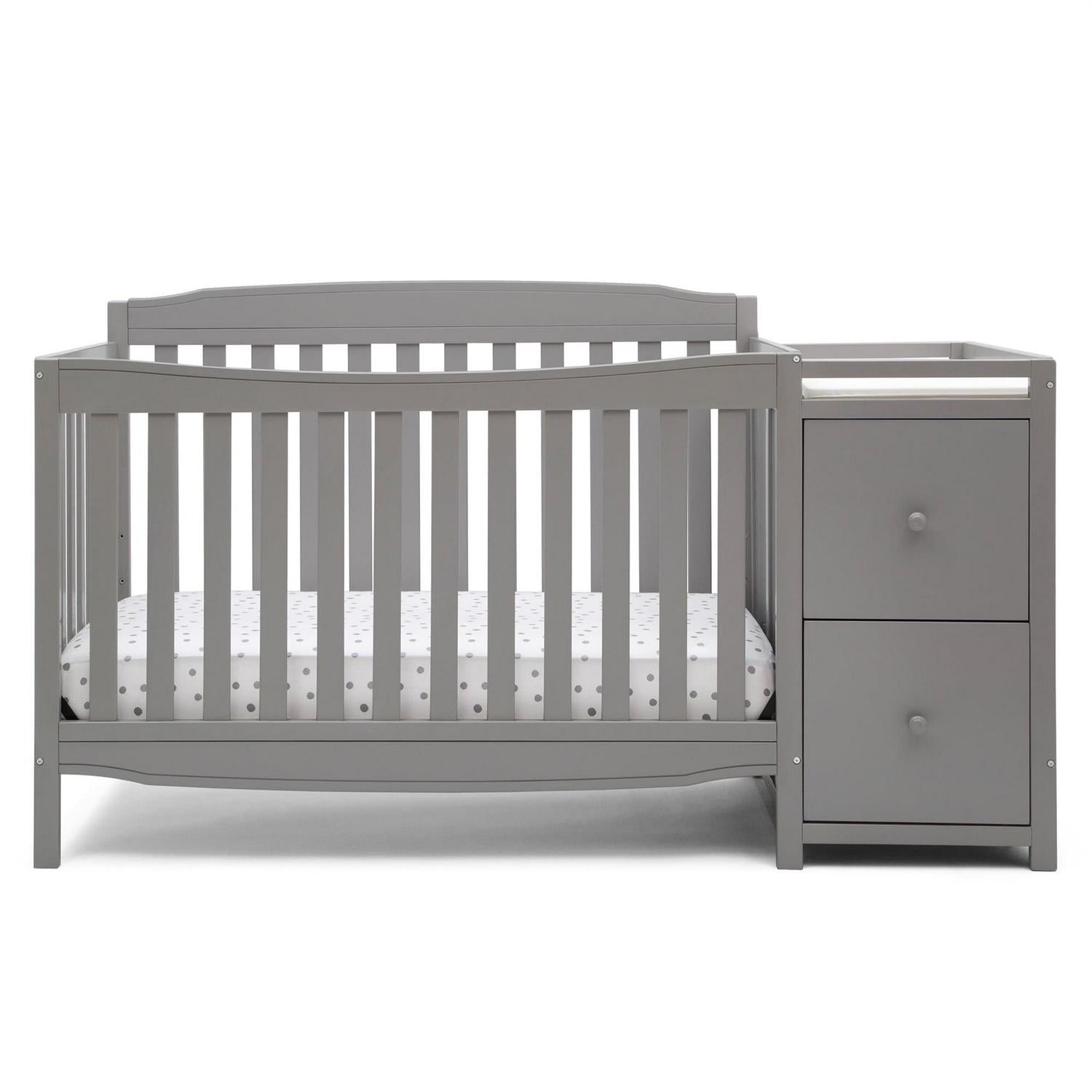Delta Children Mason 6 - in - 1 Convertible Crib and Changer. Gray