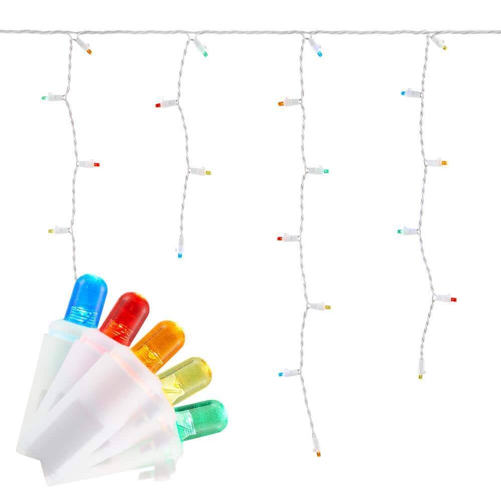 Home Accents Holiday 200-Light LED Multi-Color Icicle Dome Light Set